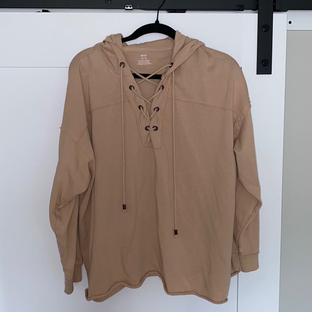 Lace up hoodie